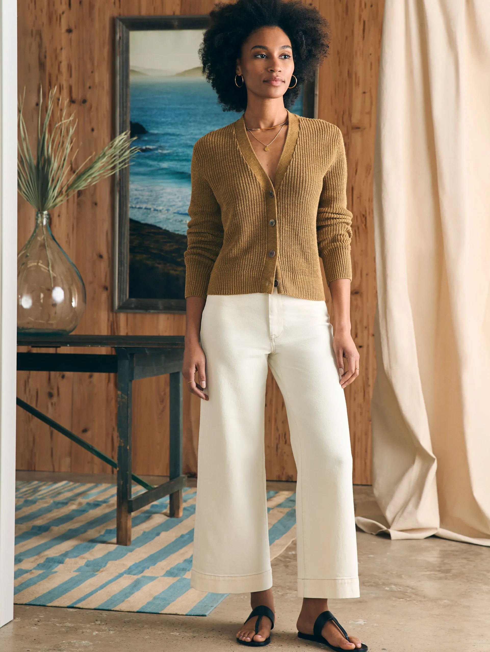 Miramar Linen Cardigan -*Faherty Brand Clearance