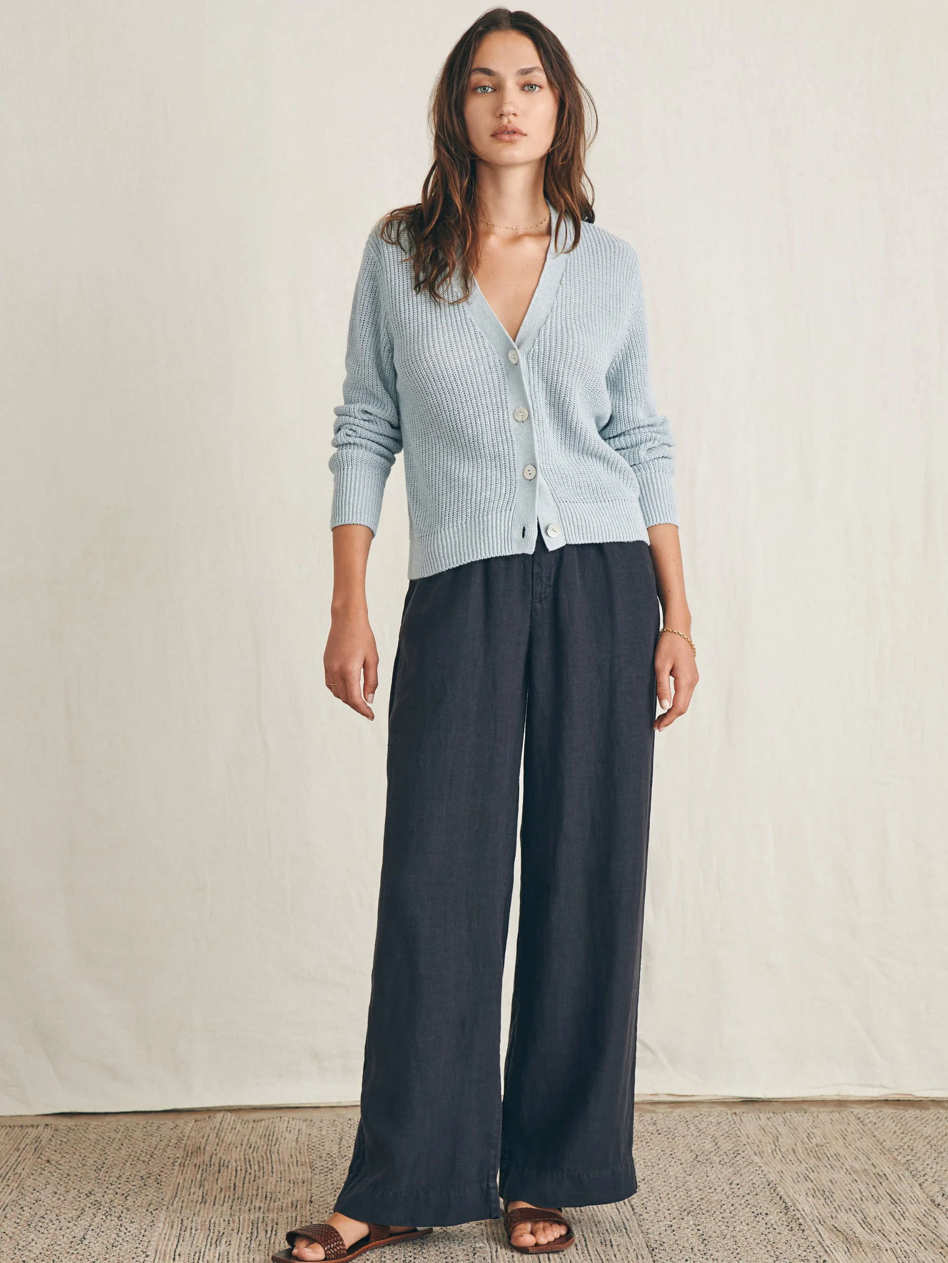 Miramar Linen Cardigan -*Faherty Brand Sale