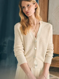Miramar Linen Cardigan -*Faherty Brand Hot