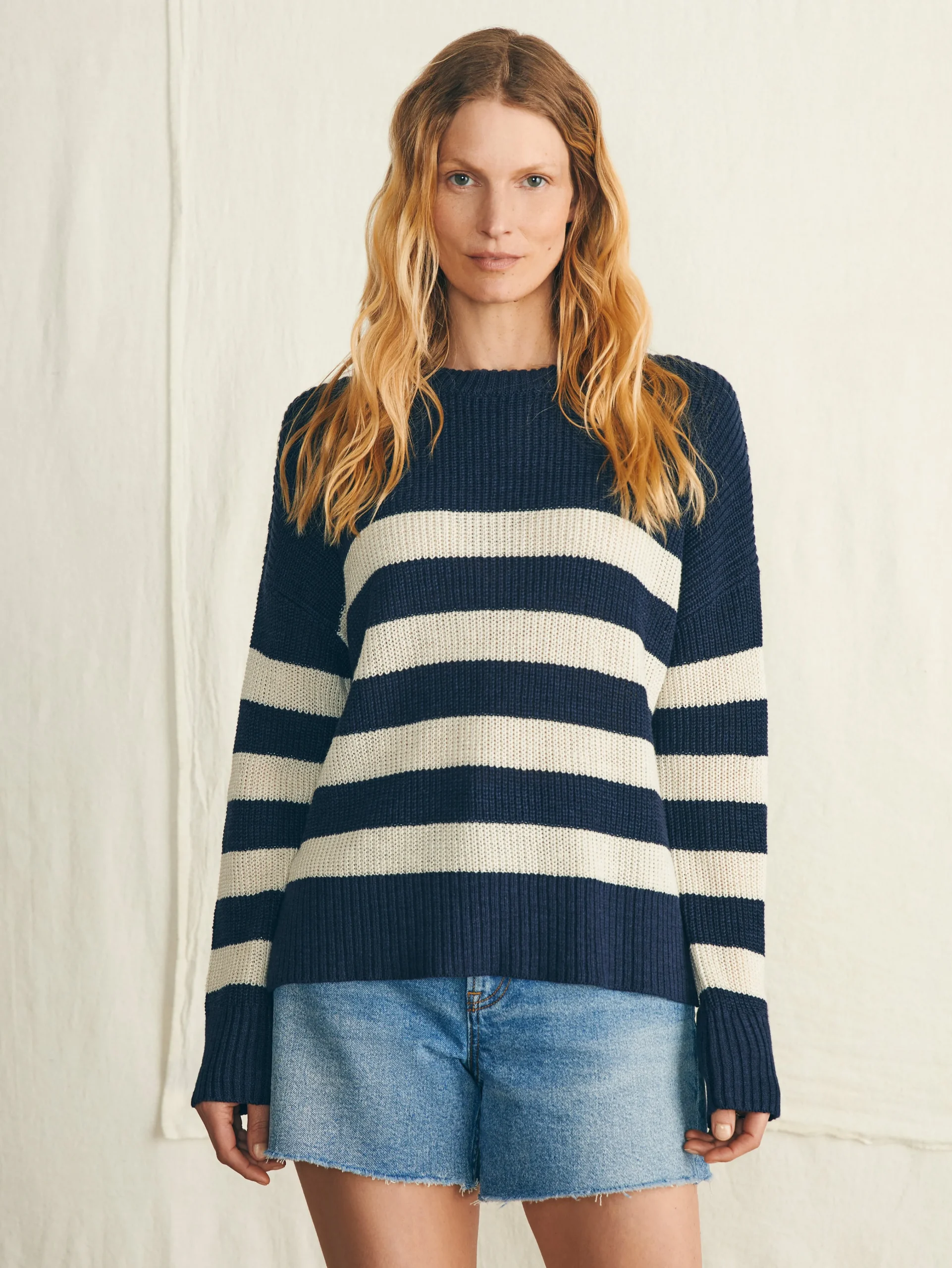 Miramar Linen Crew Sweater -*Faherty Brand Outlet