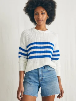Miramar Linen Crew Sweater -*Faherty Brand New