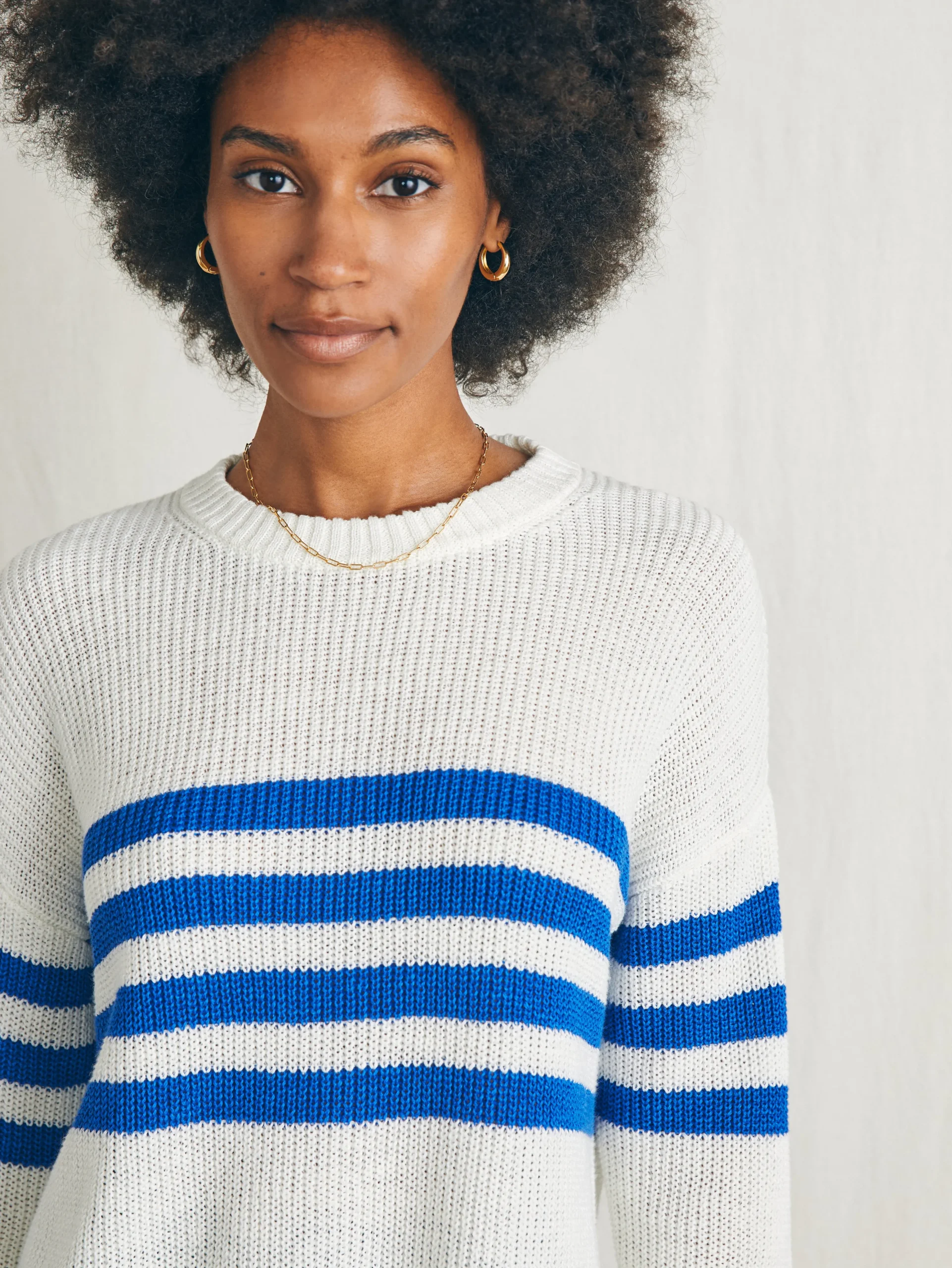Miramar Linen Crew Sweater -*Faherty Brand New