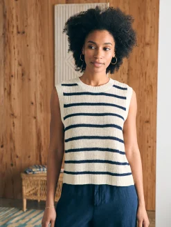 Miramar Linen Muscle Tank -*Faherty Brand New