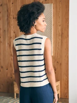 Miramar Linen Muscle Tank -*Faherty Brand New