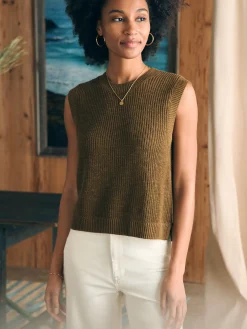 Miramar Linen Muscle Tank -*Faherty Brand Online