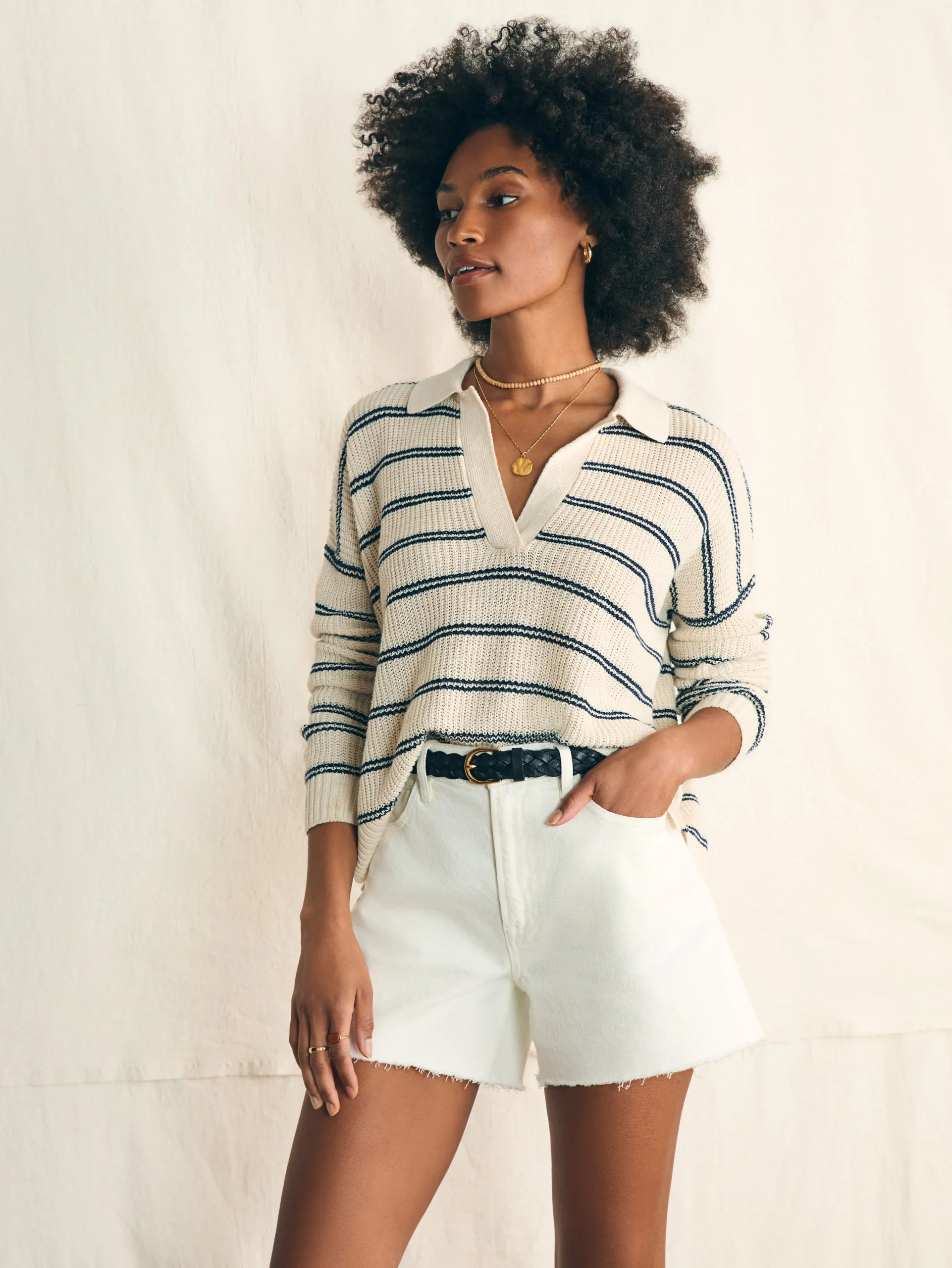 Miramar Linen Polo -*Faherty Brand