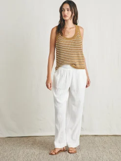 Miramar Linen Scoop Neck Tank -*Faherty Brand Hot