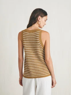 Miramar Linen Scoop Neck Tank -*Faherty Brand Hot