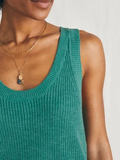 Miramar Linen Scoop Neck Tank -*Faherty Brand Online
