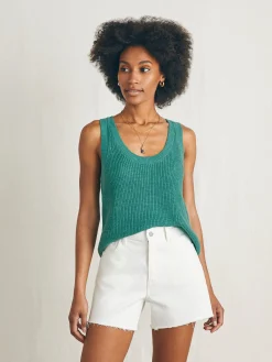 Miramar Linen Scoop Neck Tank -*Faherty Brand Online