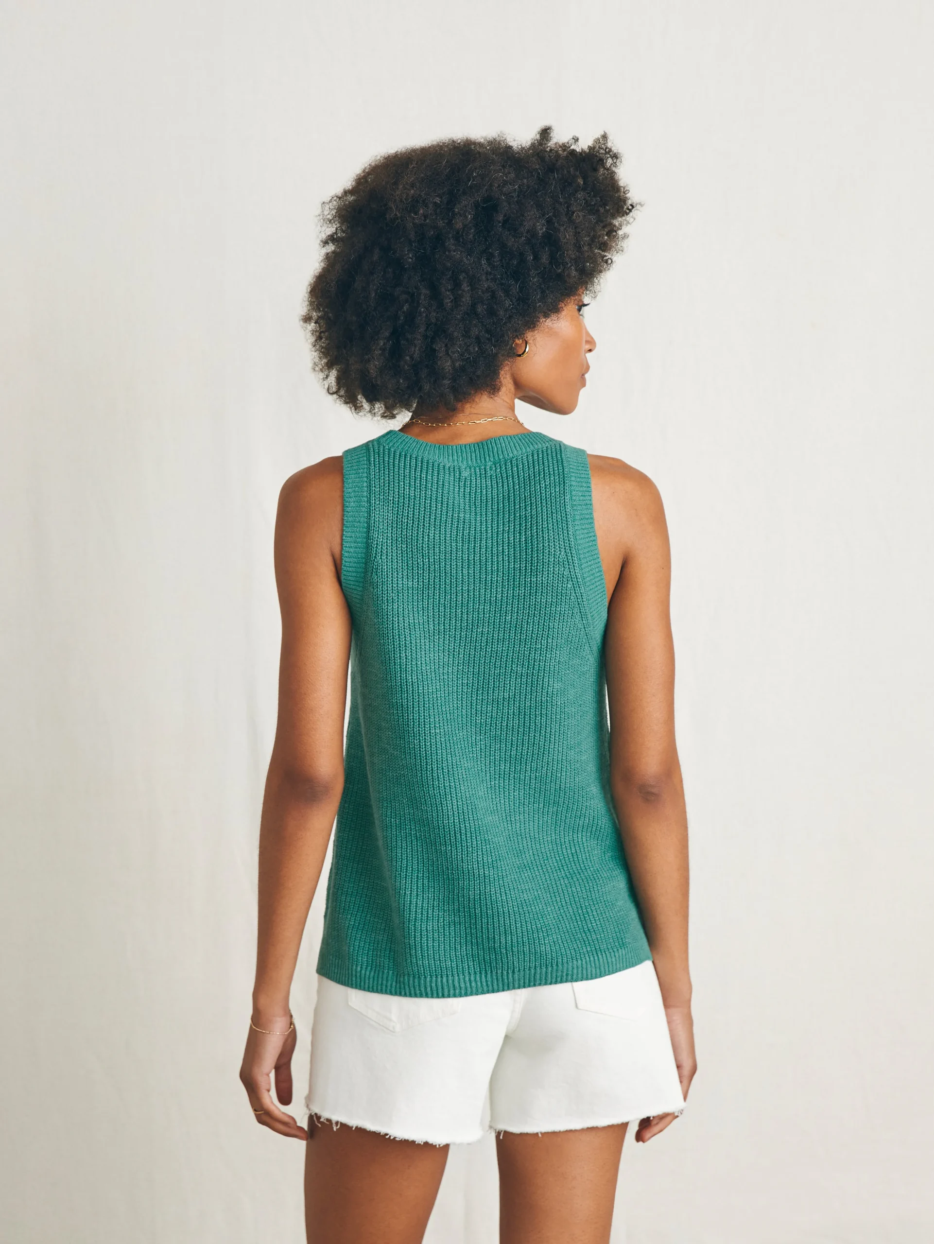 Miramar Linen Scoop Neck Tank -*Faherty Brand Online