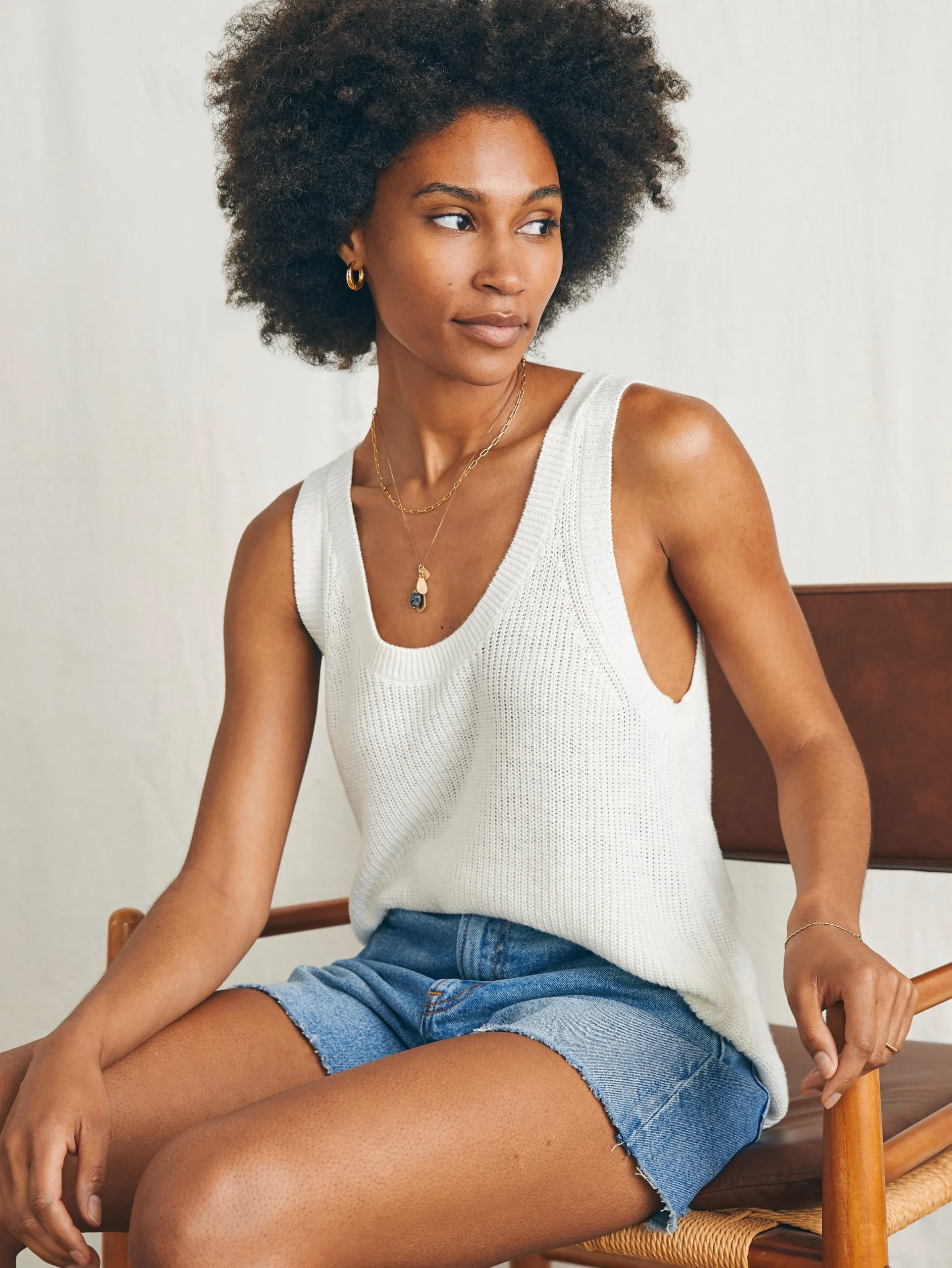 Miramar Linen Scoop Neck Tank -*Faherty Brand Sale