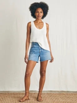 Miramar Linen Scoop Neck Tank -*Faherty Brand Sale