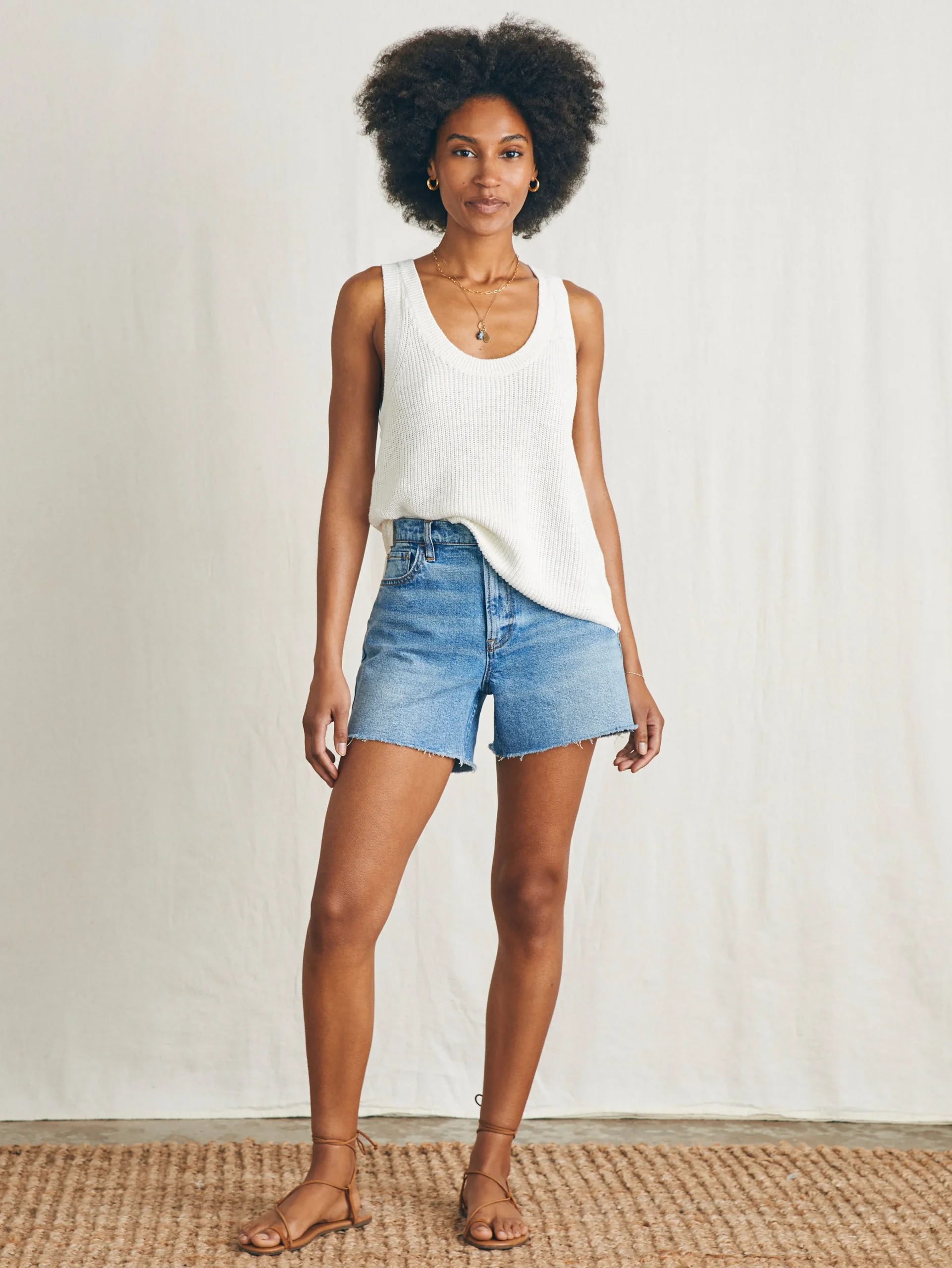 Miramar Linen Scoop Neck Tank -*Faherty Brand Sale
