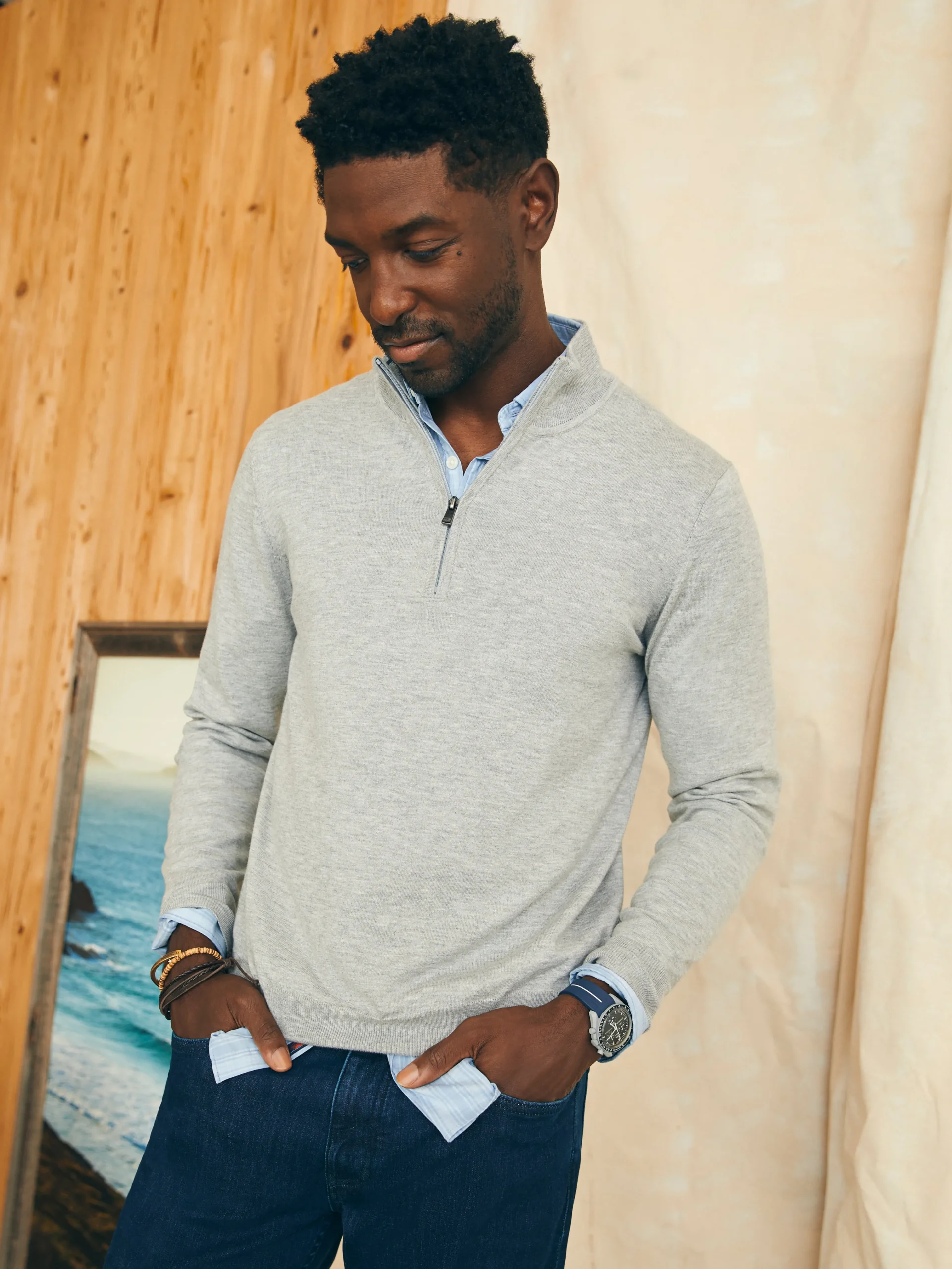 Movement™ Quarter Zip Sweater -*Faherty Brand Best