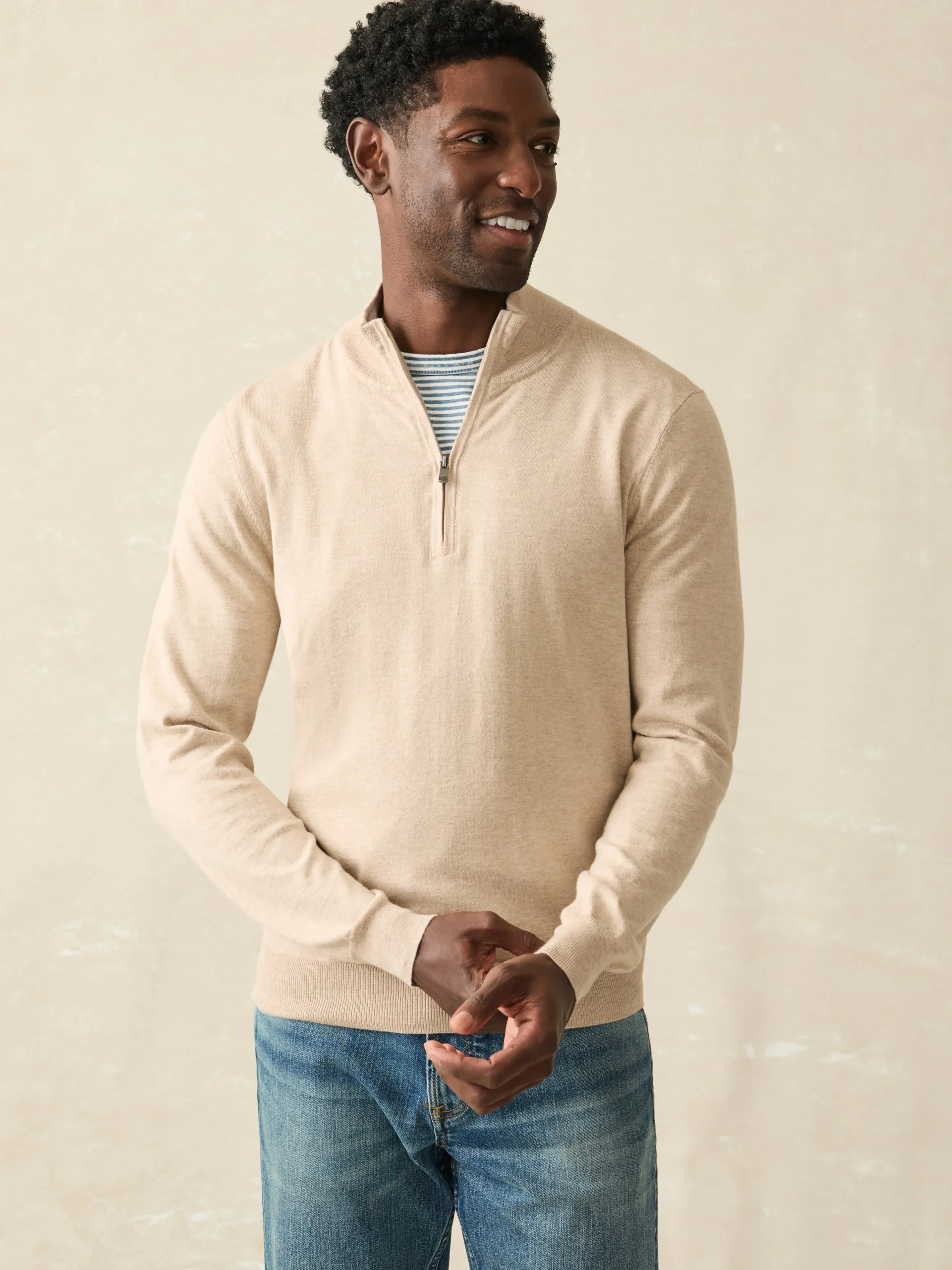 Movement™ Quarter Zip Sweater (Tall) -*Faherty Brand New