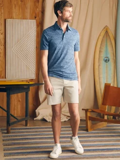 Movement™ Short-Sleeve Pique Polo Shirt -*Faherty Brand New