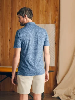 Movement™ Short-Sleeve Pique Polo Shirt -*Faherty Brand New