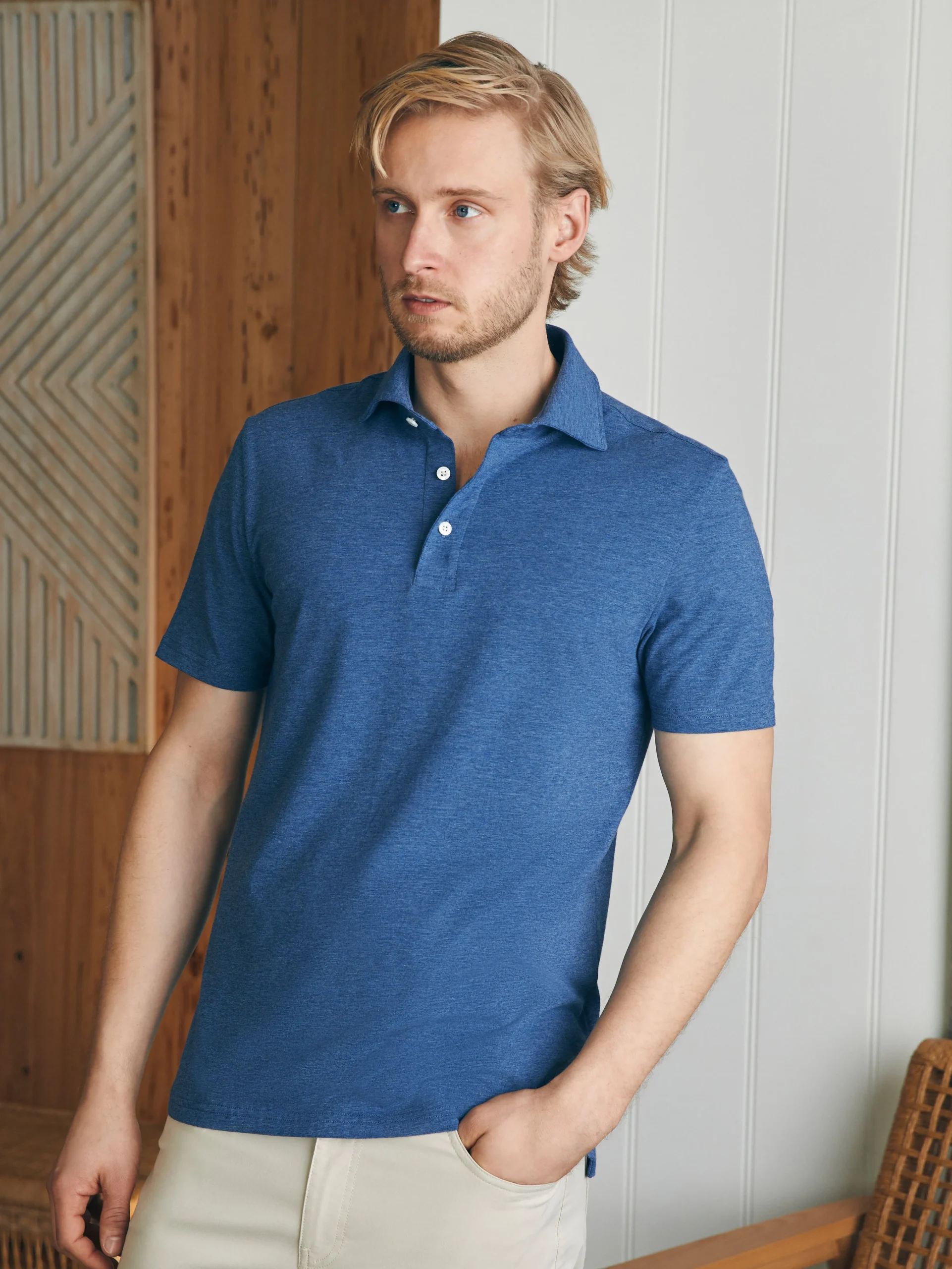Movement™ Short-Sleeve Polo Shirt -*Faherty Brand New