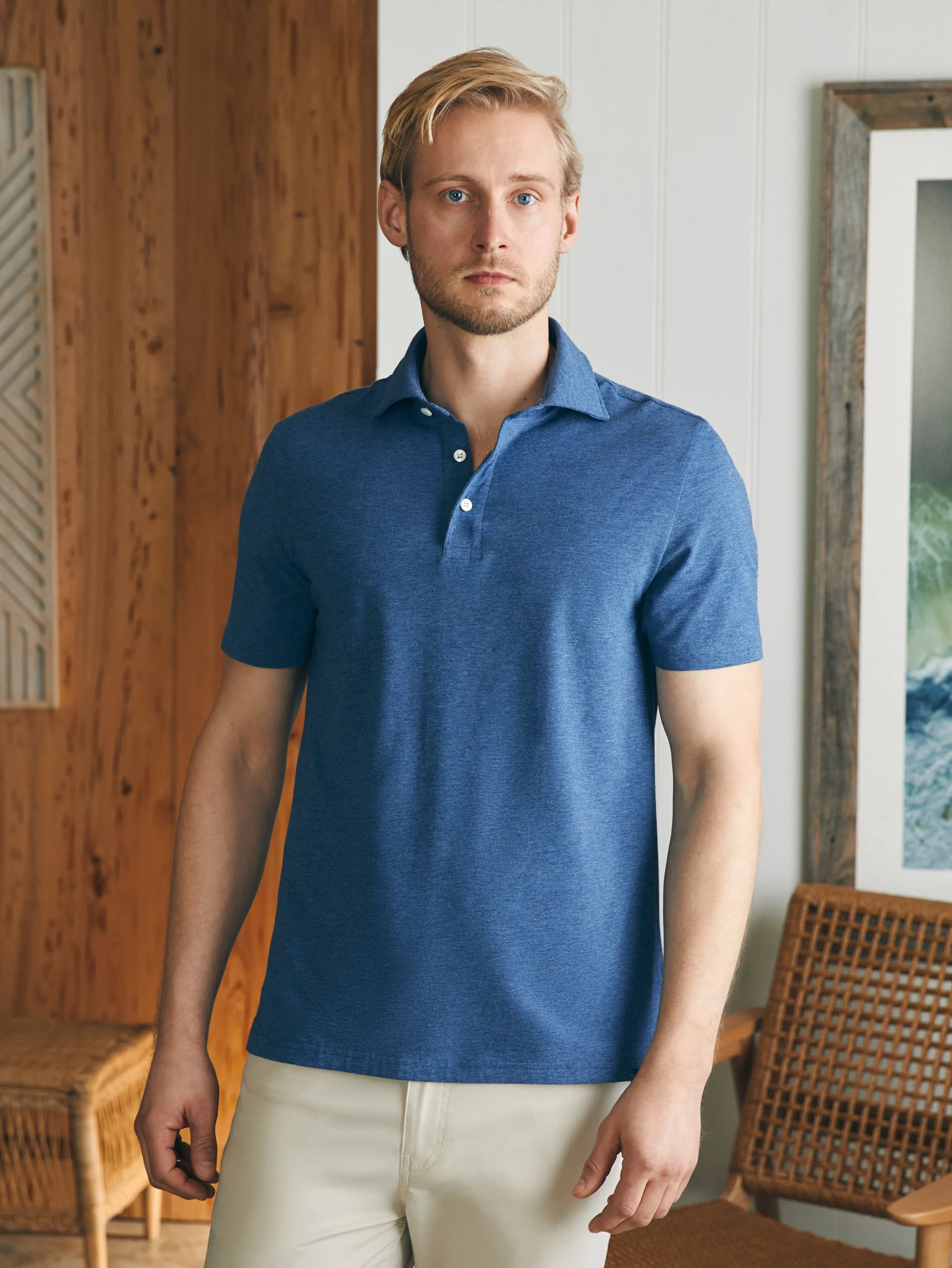 Movement™ Short-Sleeve Polo Shirt (Tall) -*Faherty Brand New