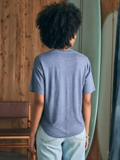 Oceanside Linen V-Neck Tee -*Faherty Brand Online