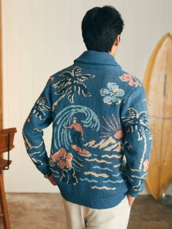 Offshore Swell Cardigan -*Faherty Brand Outlet
