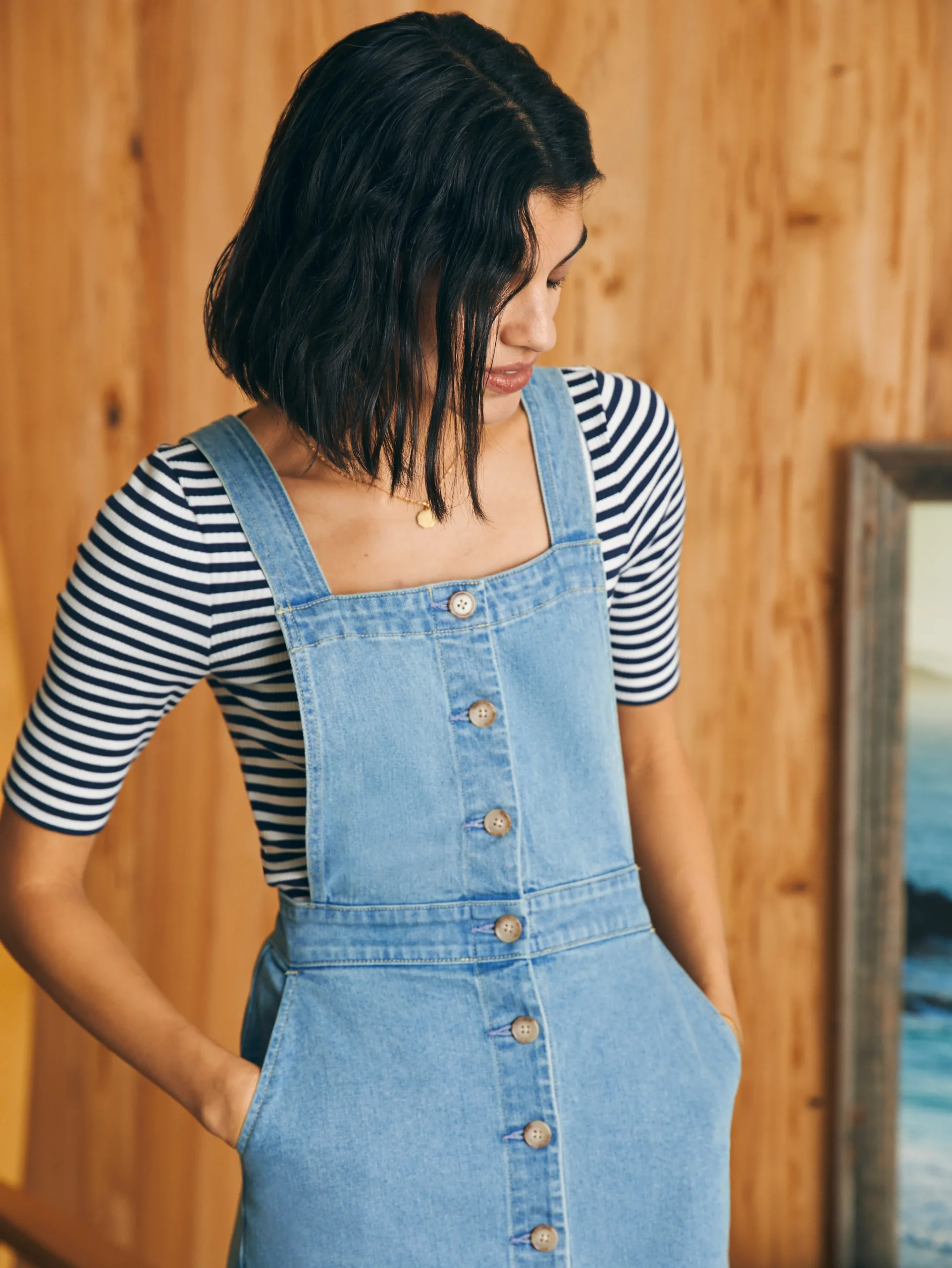 Organic Cotton Denim Remi Dress -*Faherty Brand Outlet