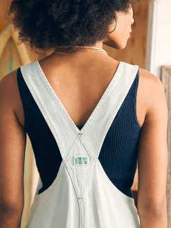 Organic Cotton Denim Riveter Overalls -*Faherty Brand