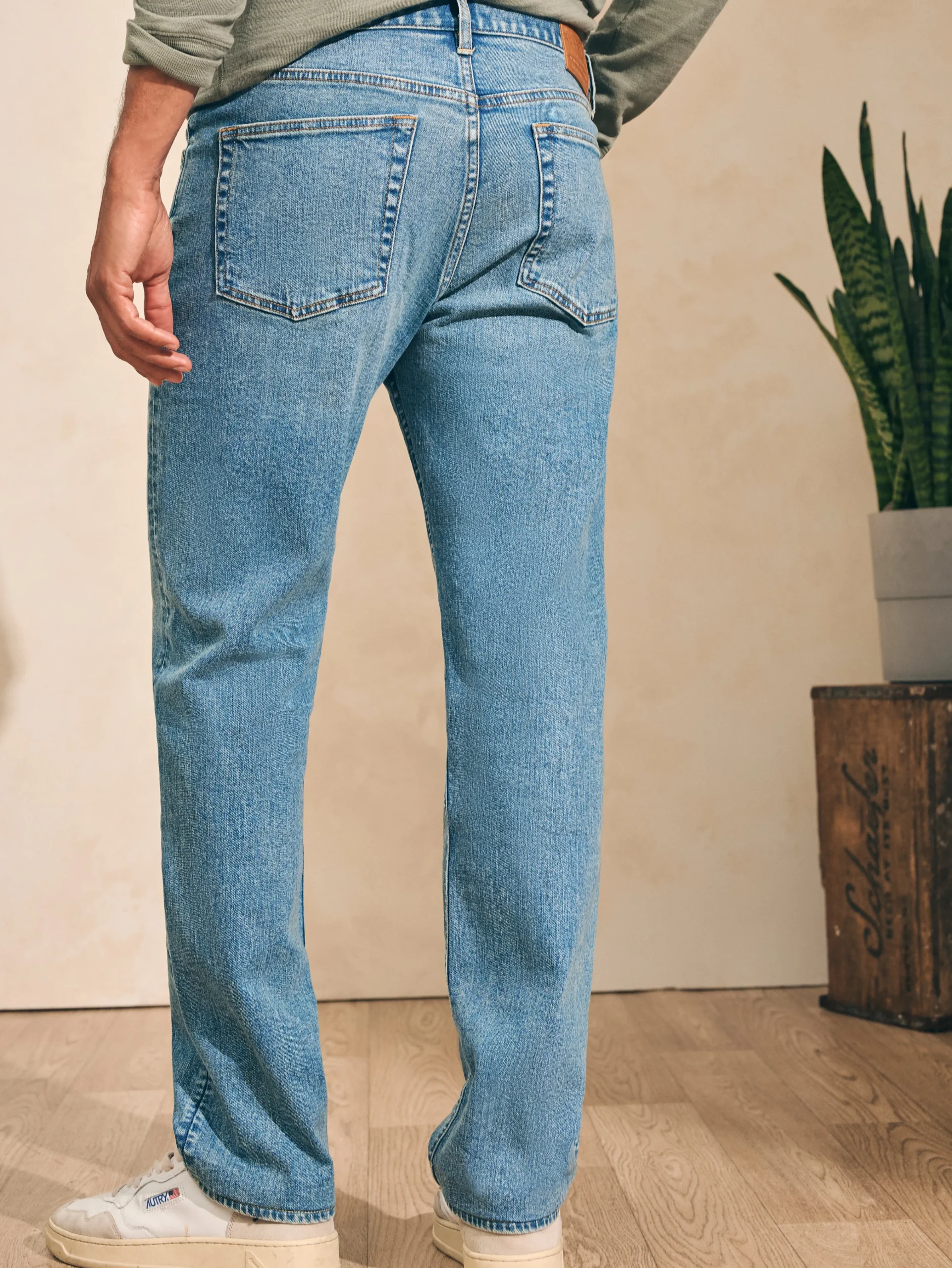 Organic Cotton Slim Straight Denim (32" Inseam) -*Faherty Brand Sale