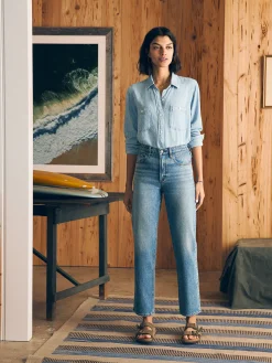 Organic Cotton Slim Straight Denim -*Faherty Brand Outlet