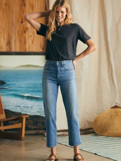 Organic Cotton Slim Straight Ankle Denim -*Faherty Brand Online