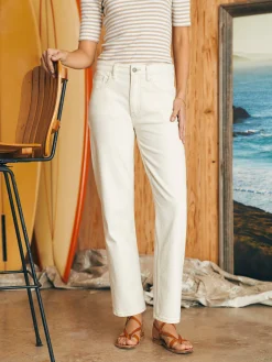 Organic Cotton Slim Straight Ankle Denim -*Faherty Brand Clearance