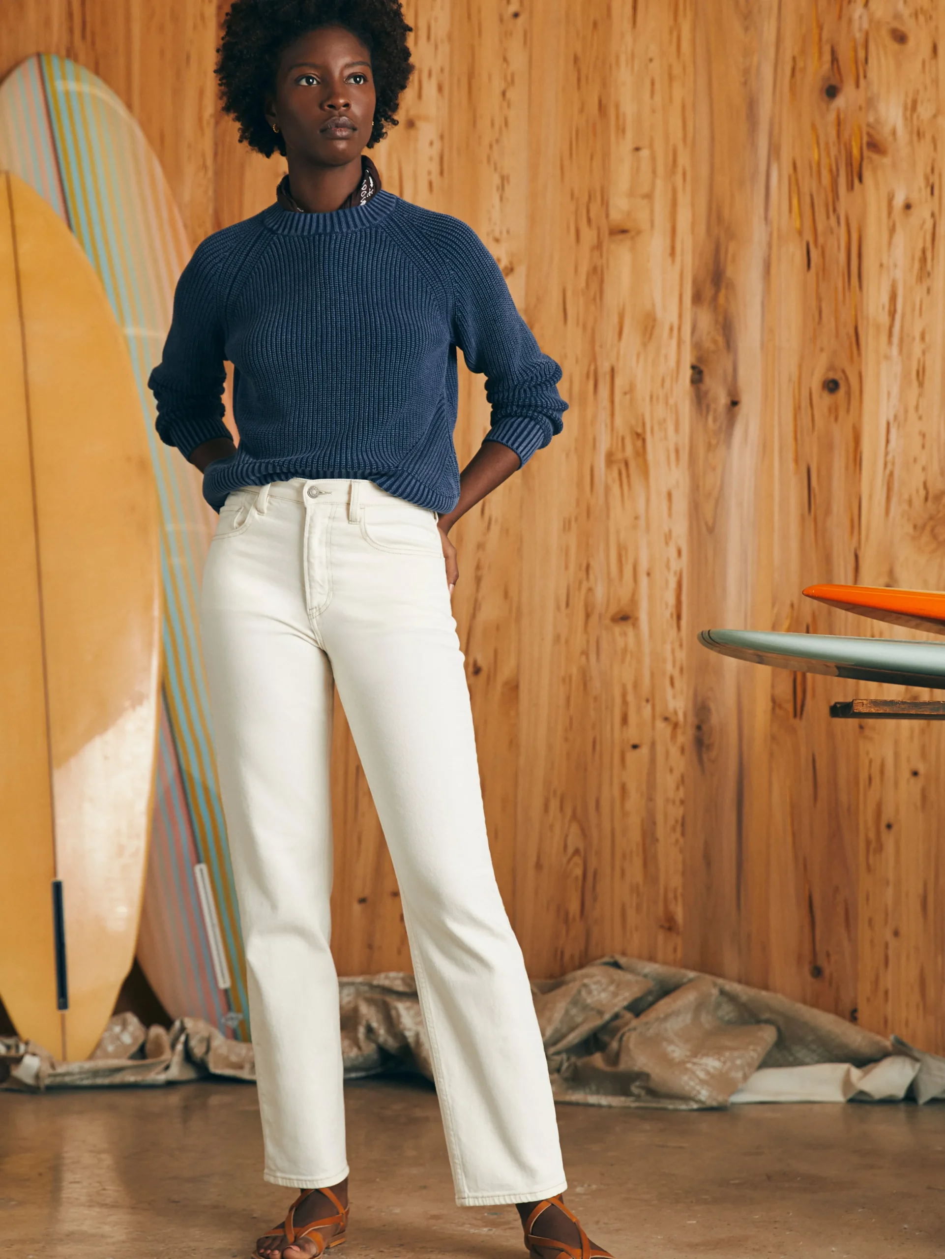 Organic Cotton Slim Straight Denim -*Faherty Brand