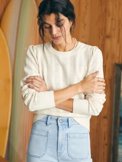 Pointelle Lola Sweater -*Faherty Brand Hot