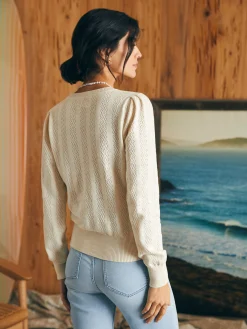 Pointelle Lola Sweater -*Faherty Brand Hot