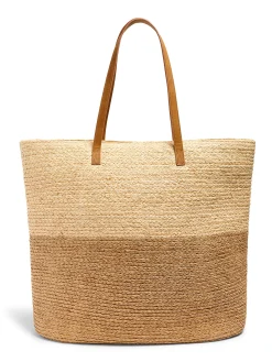 Raffia Colorblock Tote -*Faherty Brand New