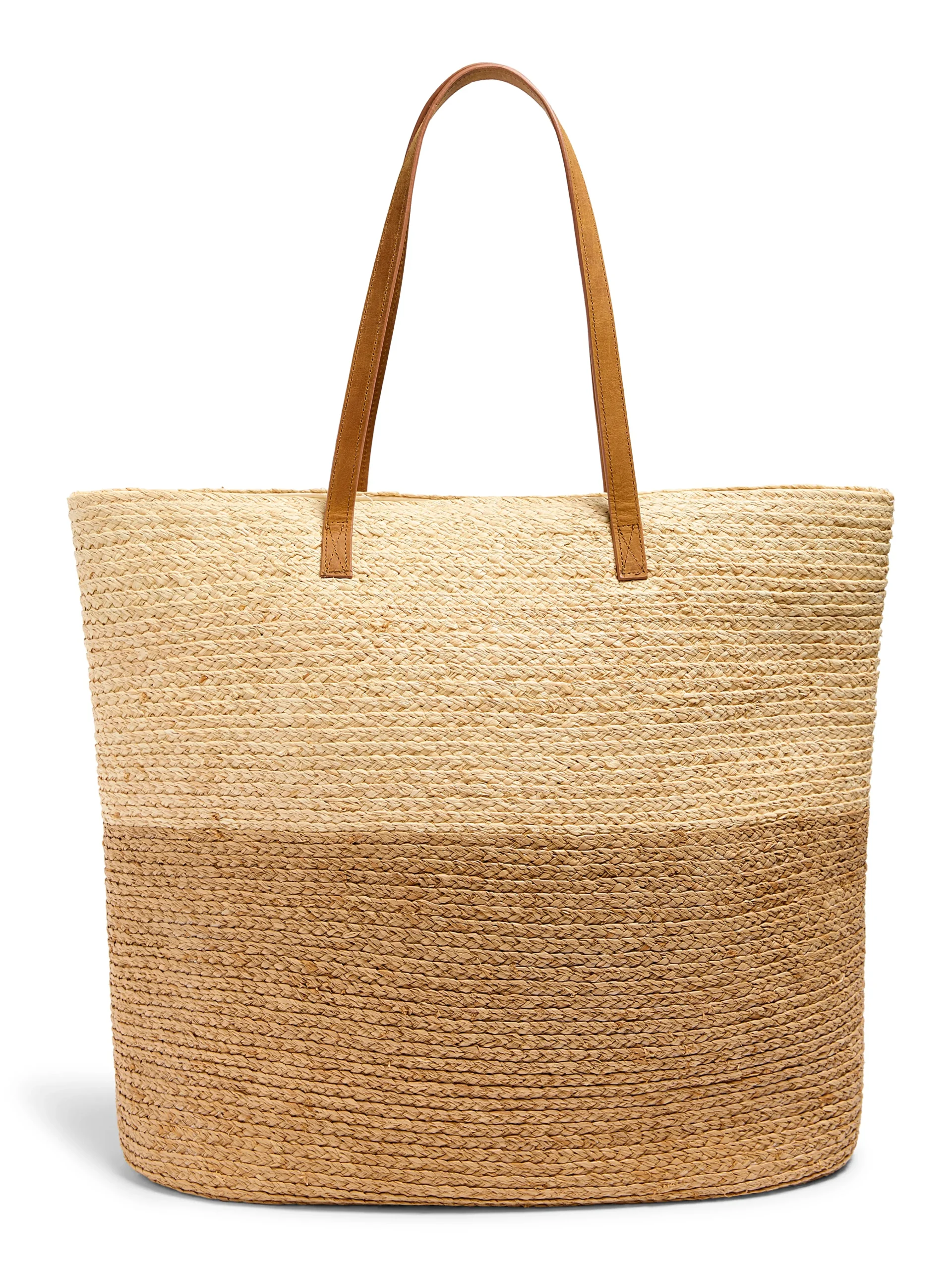 Raffia Colorblock Tote -*Faherty Brand New