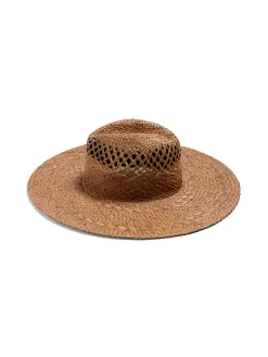 Raffia Mixed Stitch Fedora -*Faherty Brand Online