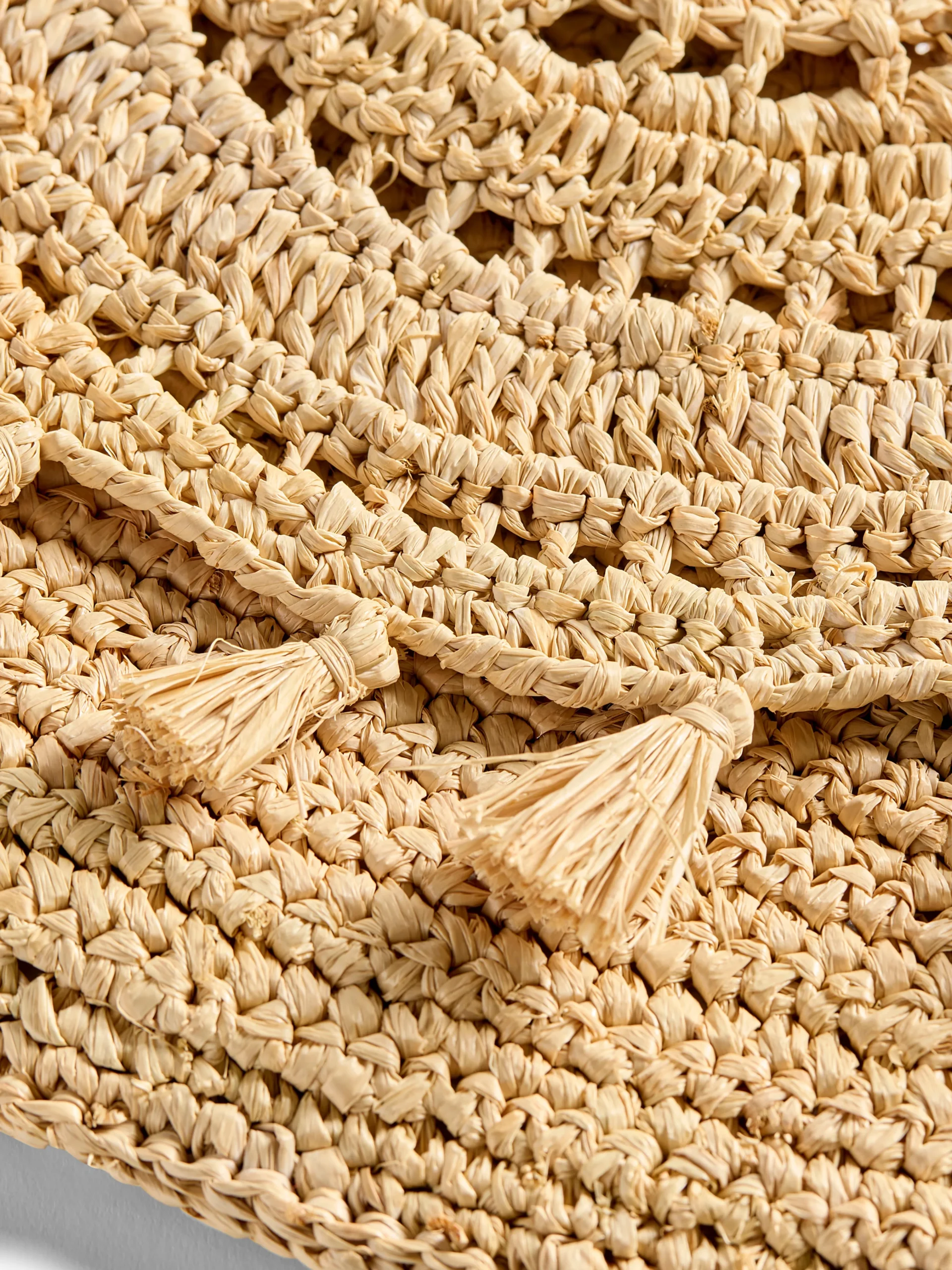 Raffia Tassel Clutch -*Faherty Brand Discount