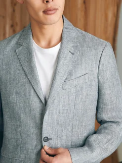 Reserve Linen Herringbone Blazer -*Faherty Brand Sale