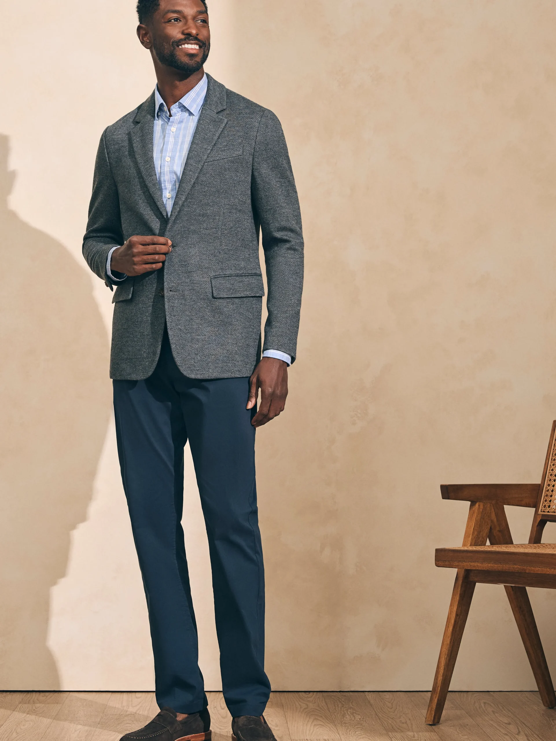 Reserve Twill Knit Blazer -*Faherty Brand New
