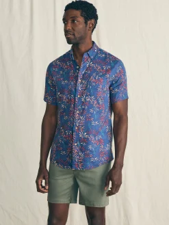 Short-Sleeve Breeze Shirt -*Faherty Brand New
