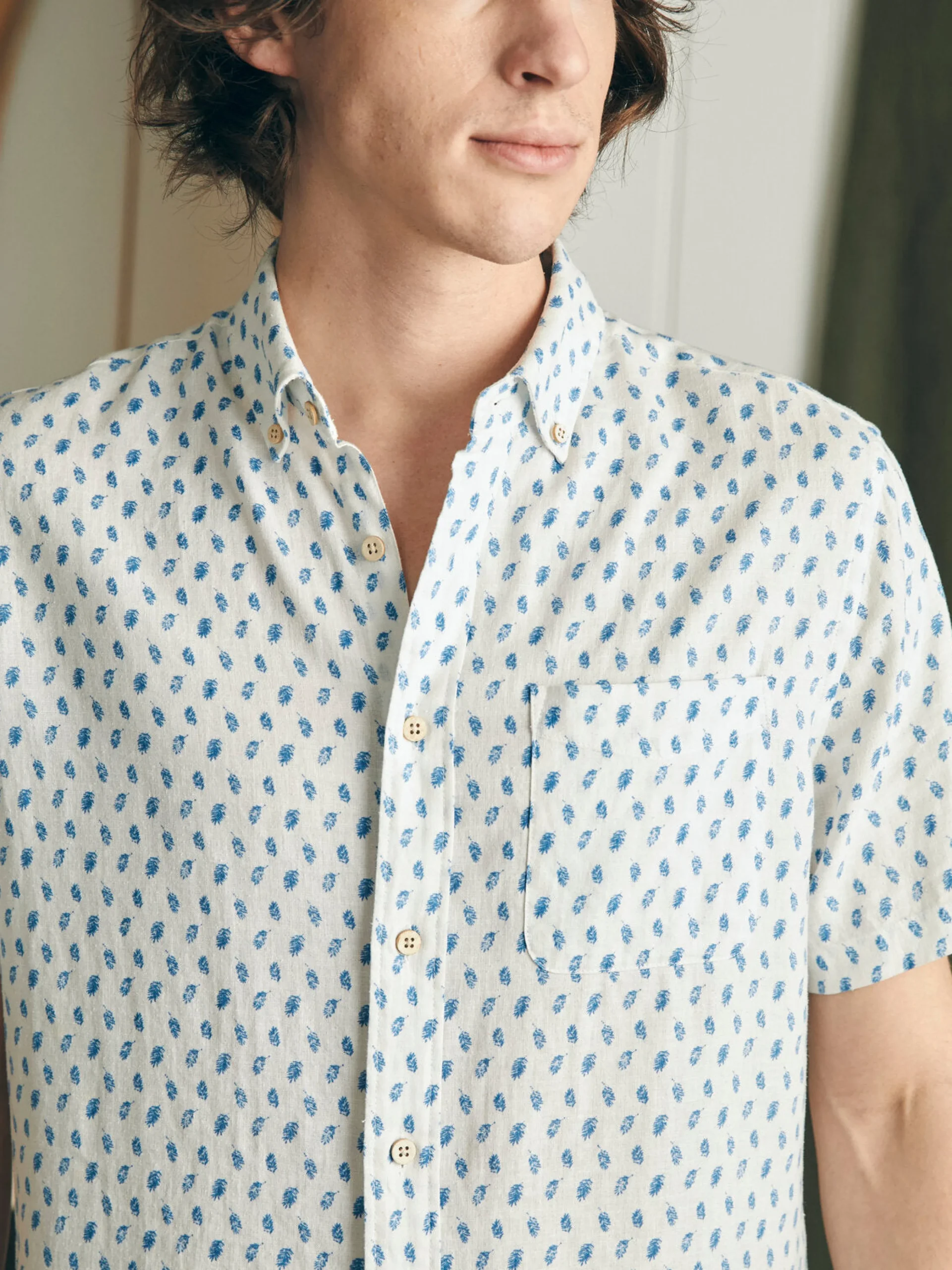 Short-Sleeve Breeze Shirt -*Faherty Brand Clearance