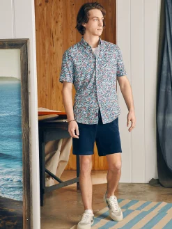 Short-Sleeve Breeze Shirt -*Faherty Brand New