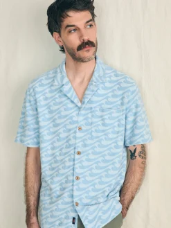 Short-Sleeve Cabana Towel Terry Shirt -*Faherty Brand Best