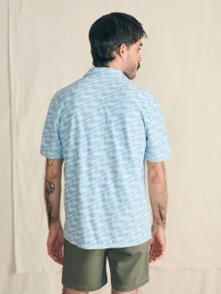Short-Sleeve Cabana Towel Terry Shirt -*Faherty Brand Best