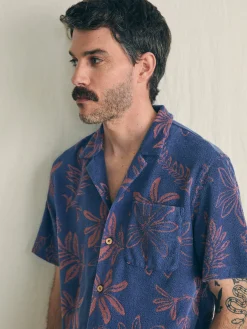 Short-Sleeve Cabana Towel Terry Shirt -*Faherty Brand