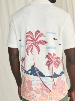 Short-Sleeve Cabana Towel Terry Shirt -*Faherty Brand New