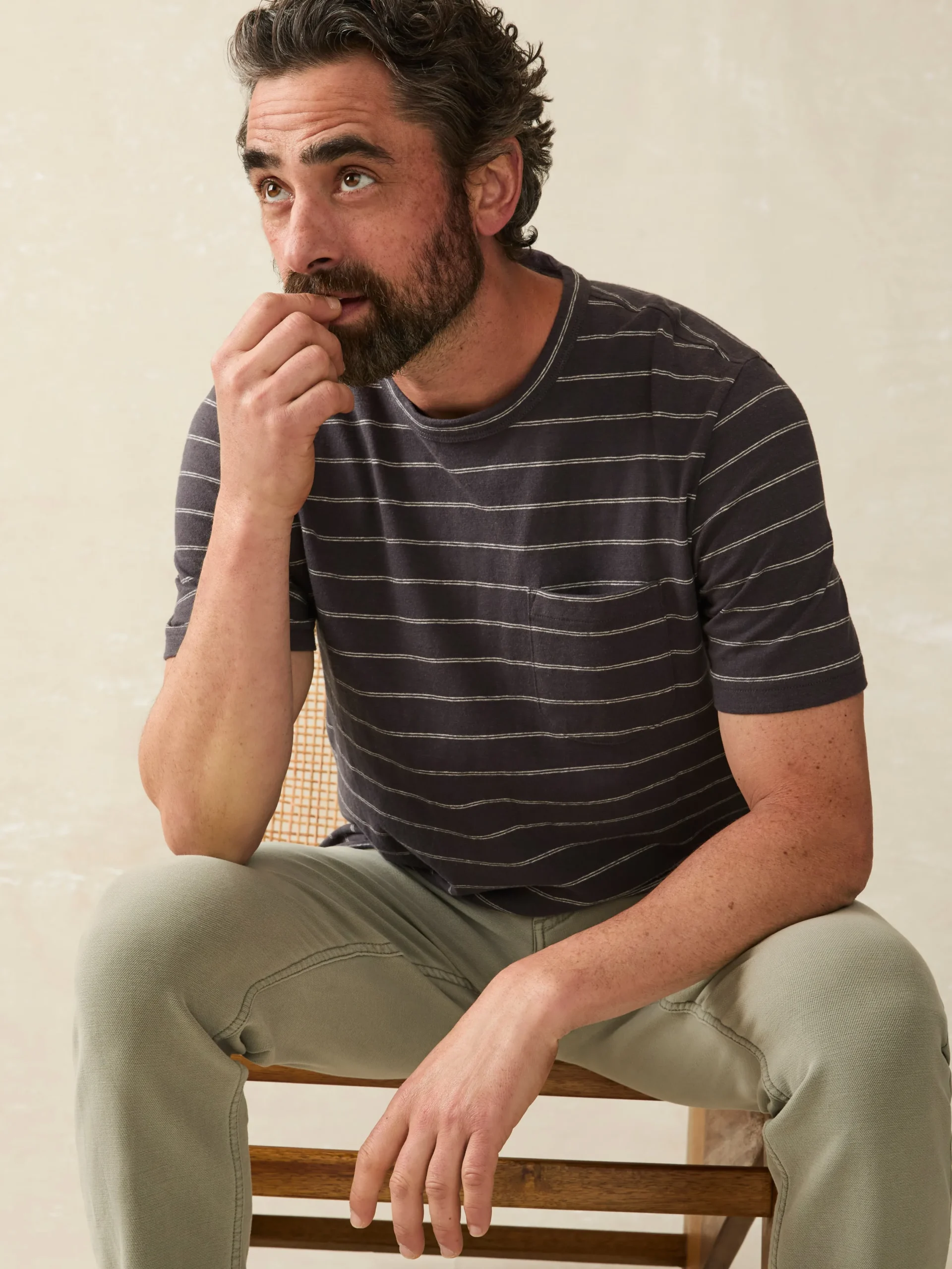 Short-Sleeve Hemp Blend Tee -*Faherty Brand Clearance