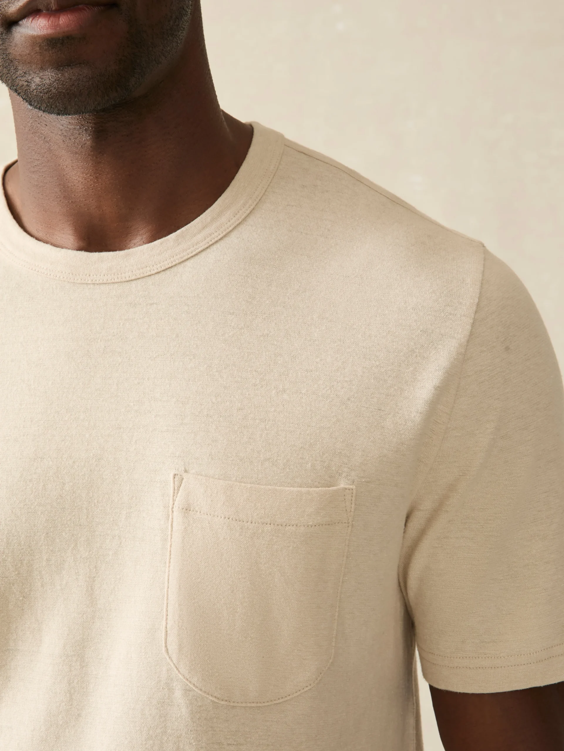 Short-Sleeve Hemp Blend Tee -*Faherty Brand Outlet